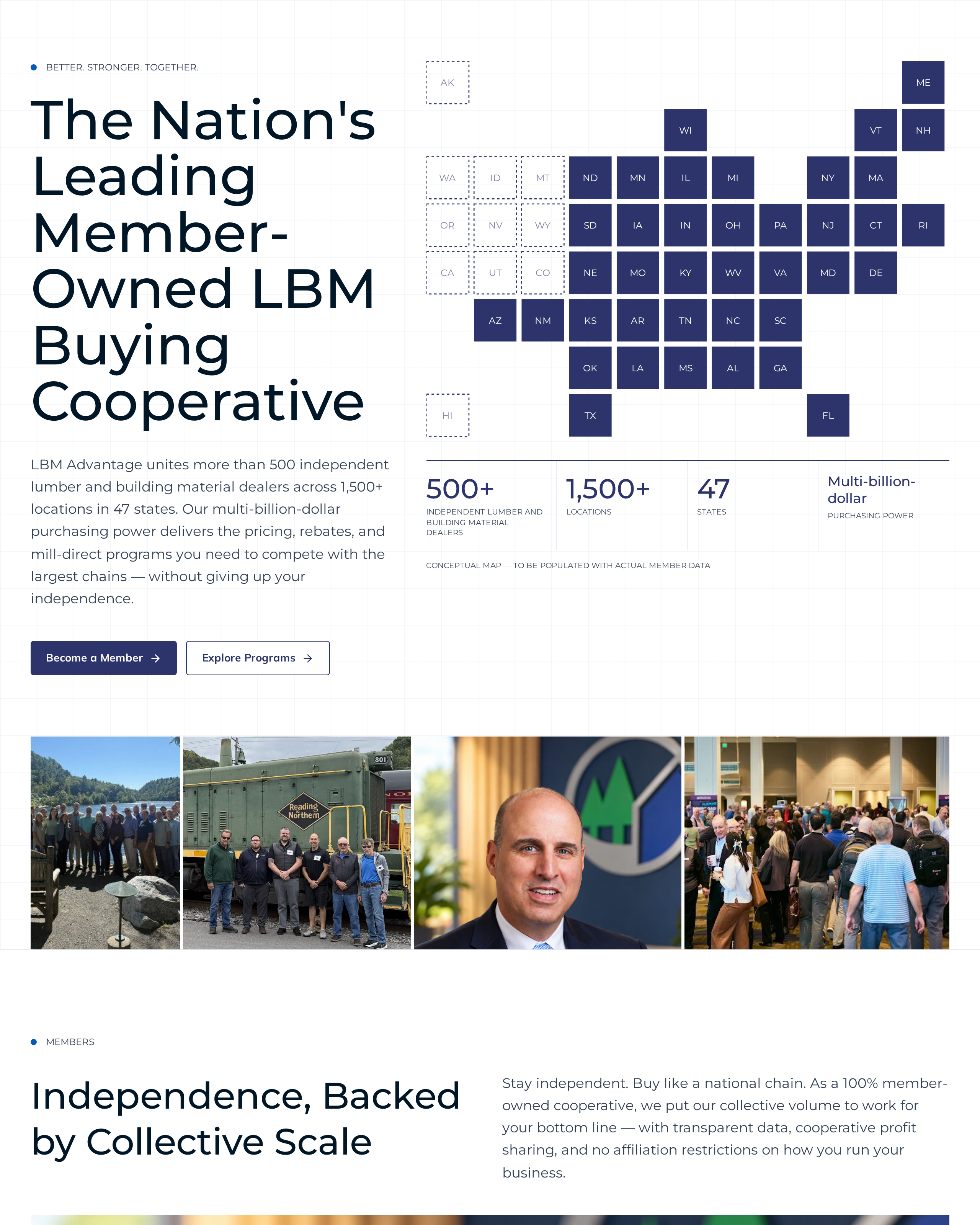 The LBM Network homepage design preview