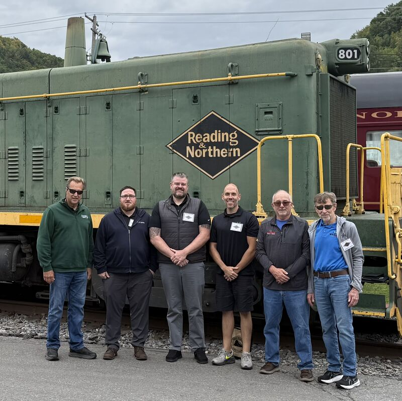 Group at the train event